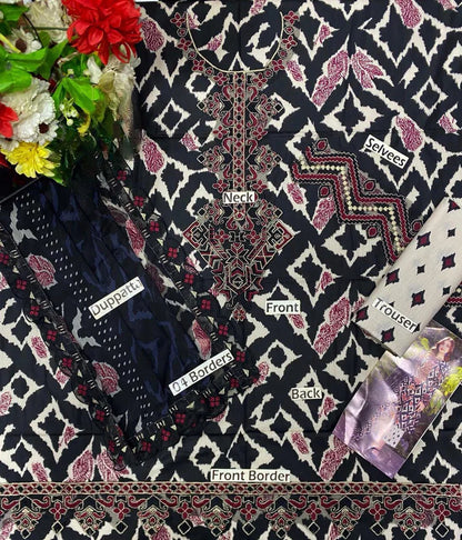 Baroque | EMBROIDERED PRINTED LAWN SF-4068