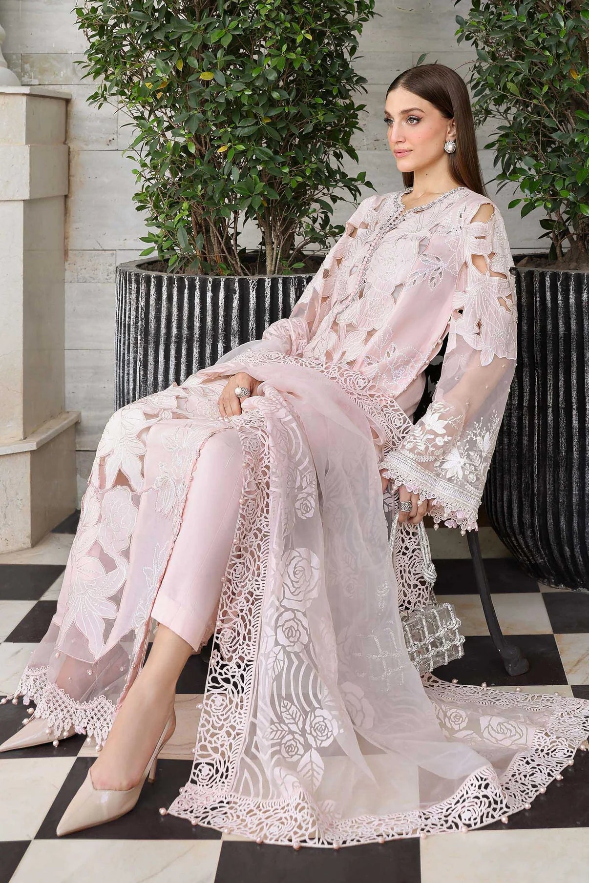 Maria.B Luxury Lawn Embroidered 3 Piece Unstitched - EL-26-02