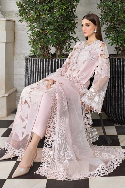 Maria.B Luxury Lawn Embroidered 3 Piece Unstitched - EL-26-02
