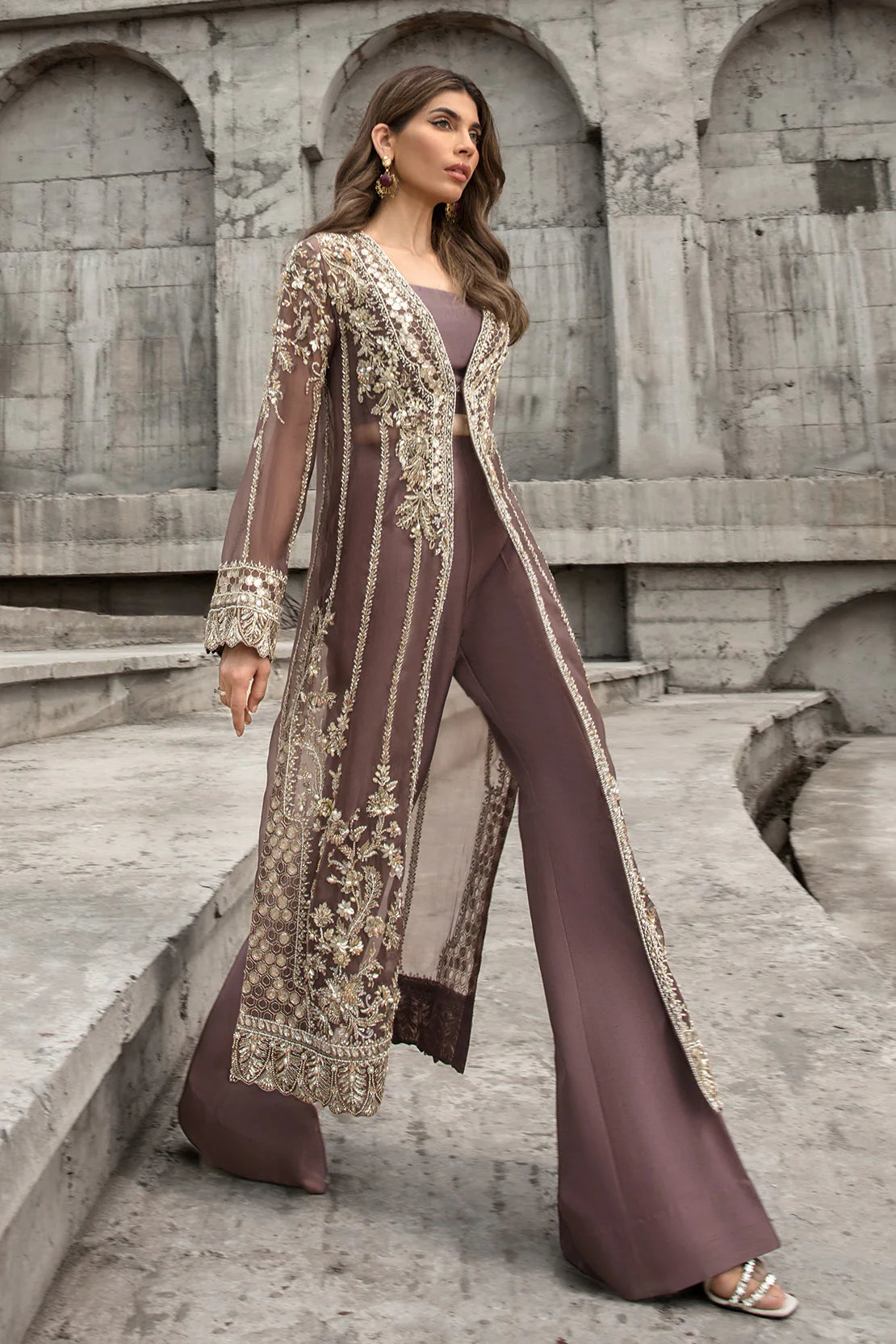 Beautiful Front Open Gown Dress