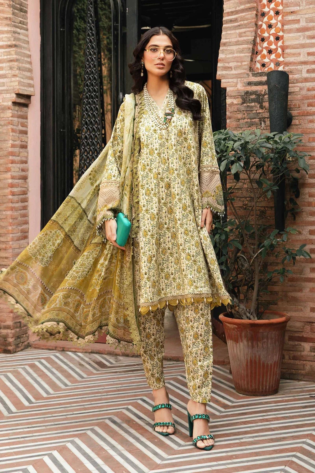 3 Piece Unstitched Printed Suit | MPT-2207-A