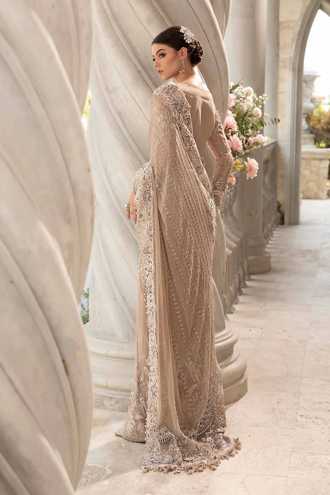 Unstitched Embroidered Saree | BD-2801