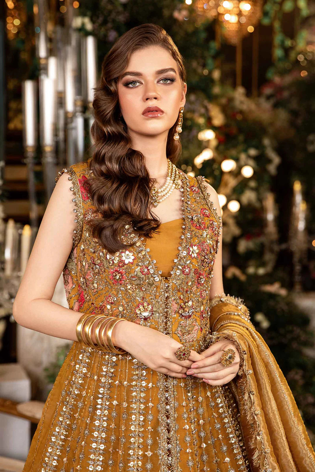 3 Piece Unstitched Embroidered Organza Suit | BD-2907