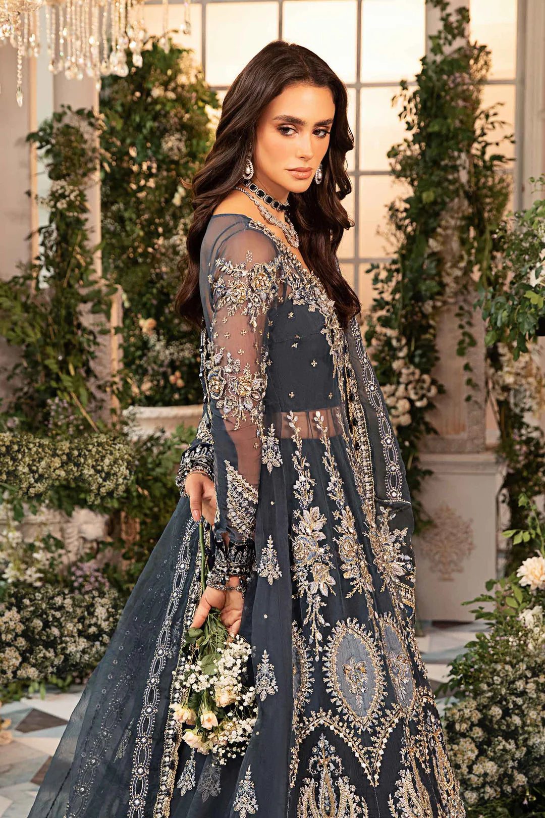 3 Piece Unstitched Embroidered Organza Suit | BD-2901