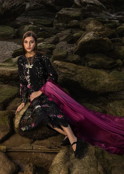 Crimson Black Printed Lawn AL-0113-25