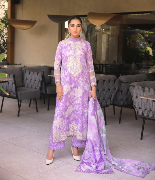 Purple Digital Printed