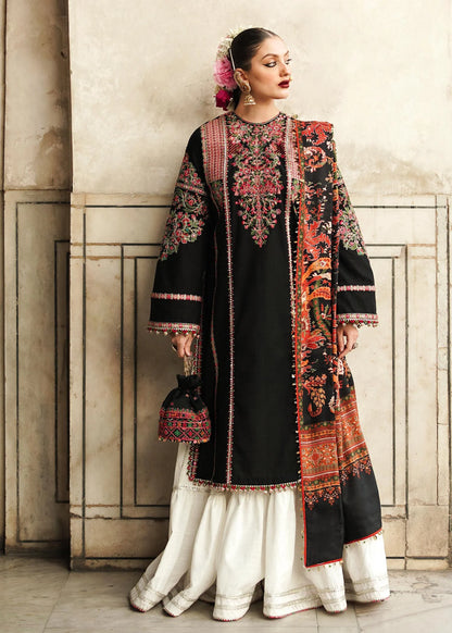 Hussain Rehar 3PC Dhanak Unstitched Embroidered Suit