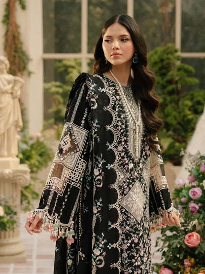 Binilyas Freesia Luxury Lawn Embroidered Unstitched 3-Piece Suit-103 - A