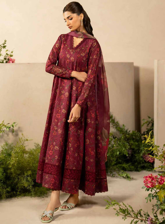Embroidered Lawn Suits Unstitched 3 Piece - IZ25EE EFL-10