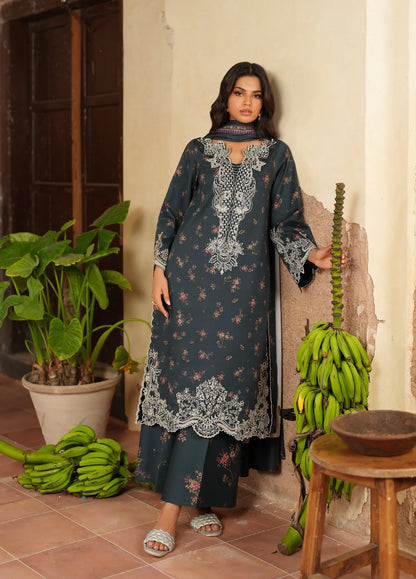 IZNIK Lawn Embroidered & Printed 3 Piece Dress
