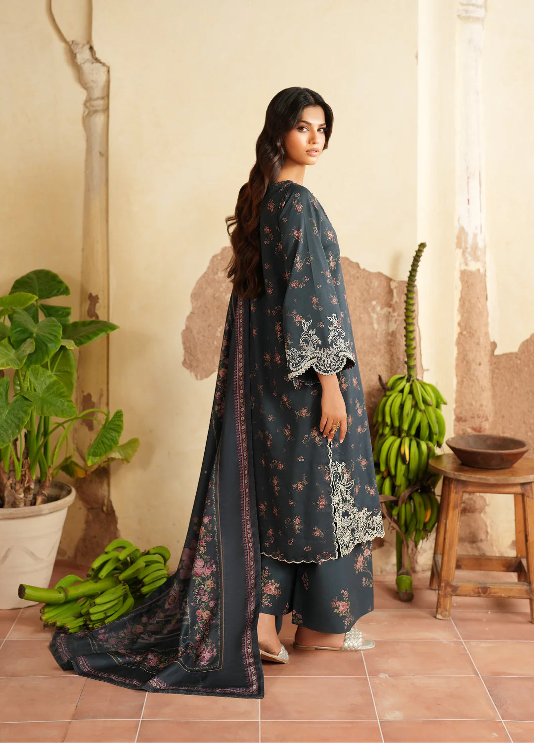 IZNIK Lawn Embroidered & Printed 3 Piece Dress