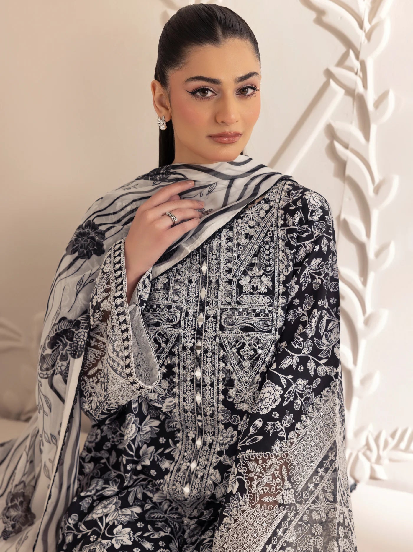 AFROZEH Lawn Embroidered & Printed 3 Piece Dress - J2617