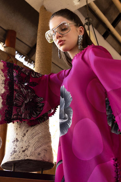 MARIA.B Lawn Embroidered & Printed 3 Piece Dress