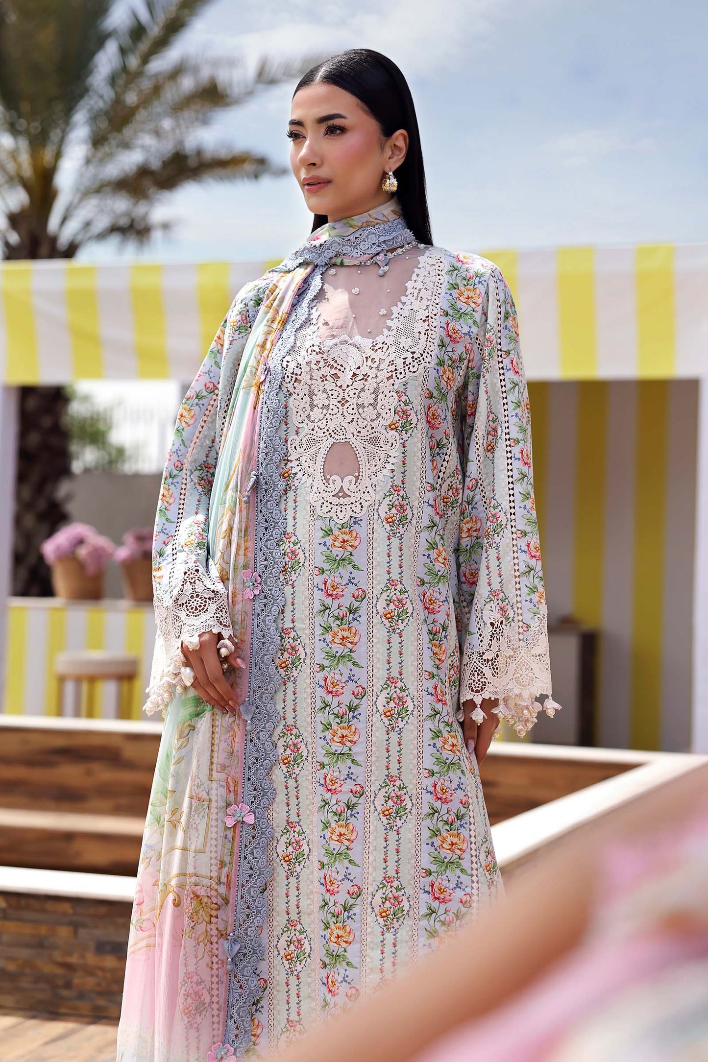 Maria.B MPrints Embroidered Lawn Unstitched 3Pc Suit MPT-3010-B