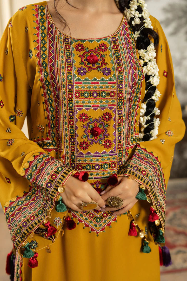 Mustard Yellow Dhanak F-468