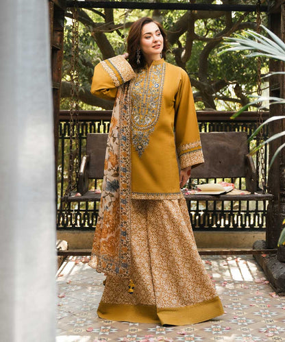 Luxury Dhanak 3 Piece Unstitched Sapphire