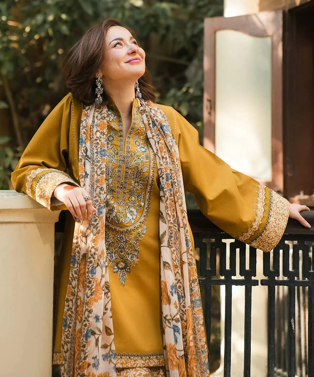 Luxury Dhanak 3 Piece Unstitched Sapphire