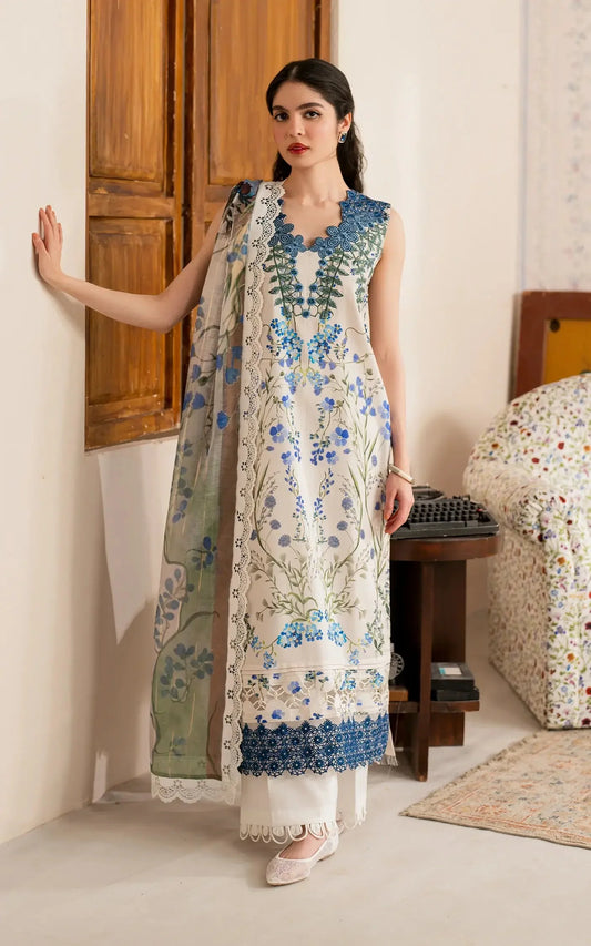 Embroidered Lawn Unstitched 3Pc Suit MVL25-13 Shabnam