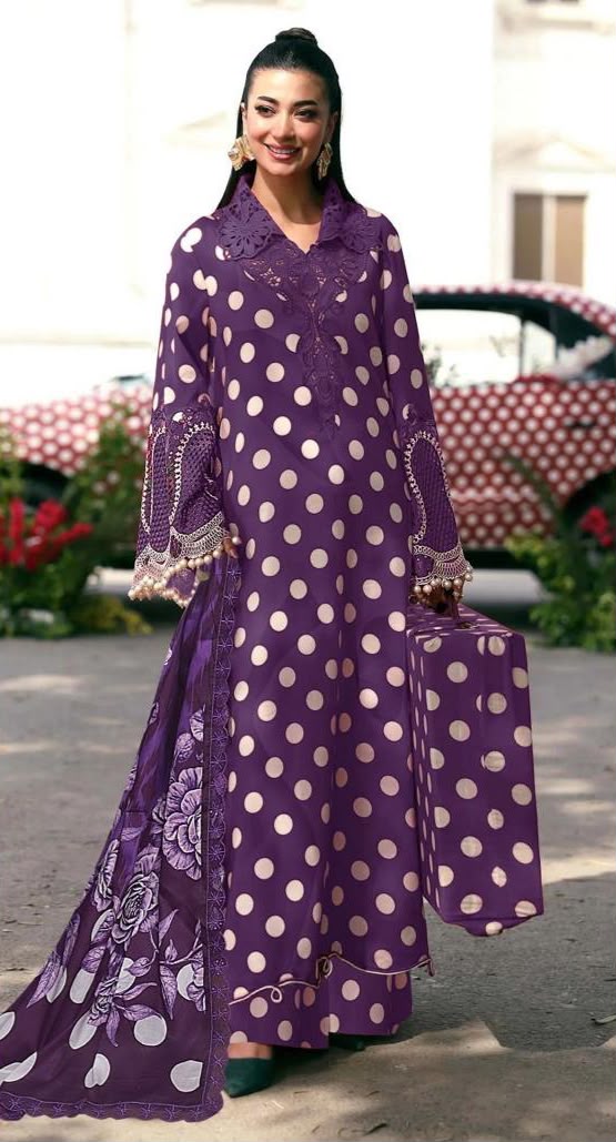 Maria.B MPrints Embroidered Lawn 3Pc Unstitched Suit MPT-3006-B