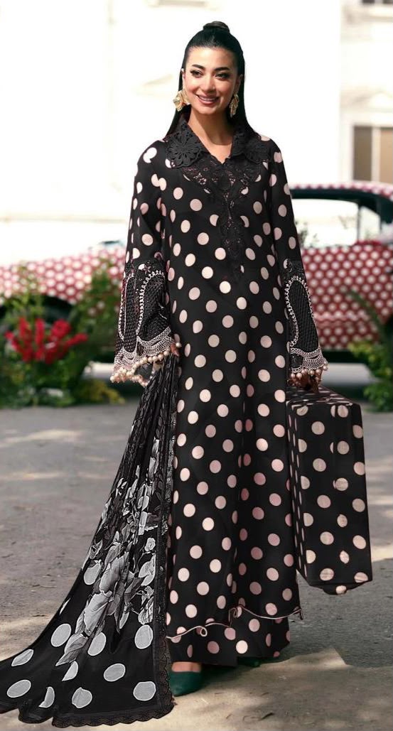 Maria.B MPrints Embroidered Lawn 3Pc Unstitched Suit MPT-3007-B
