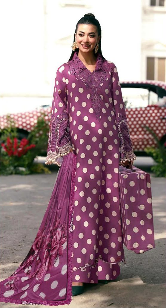 Maria.B MPrints Embroidered Lawn 3Pc Unstitched Suit MPT-3005-B