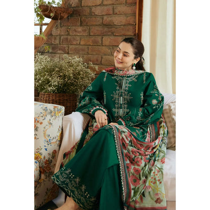 ZARASHAHJHAN , 3 PIECE PRIMIUM DHANAK FULLY HEAVY EMBROIDERED