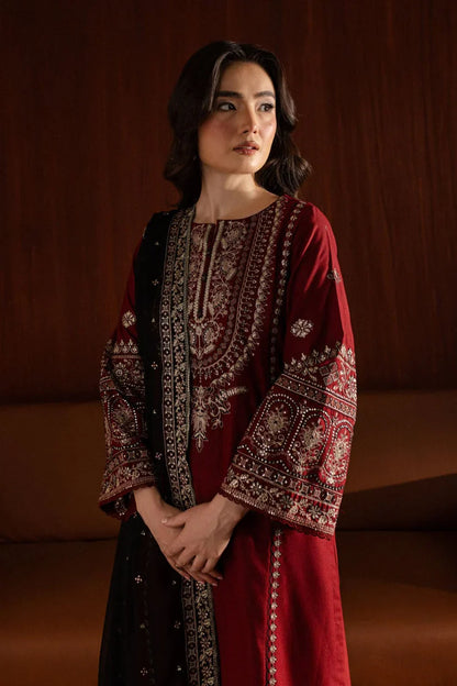 BATIK-3PC DHANAK EMBROIDERED