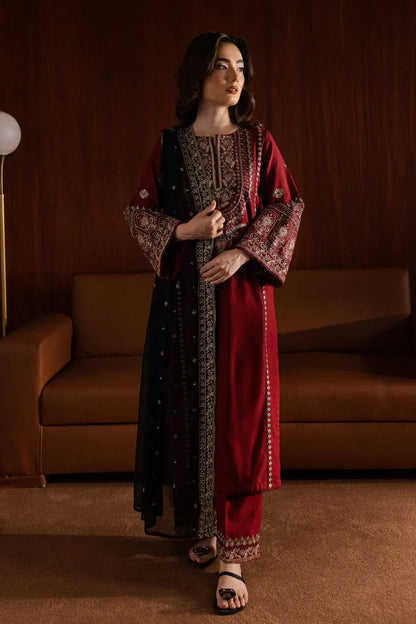 BATIK-3PC DHANAK EMBROIDERED