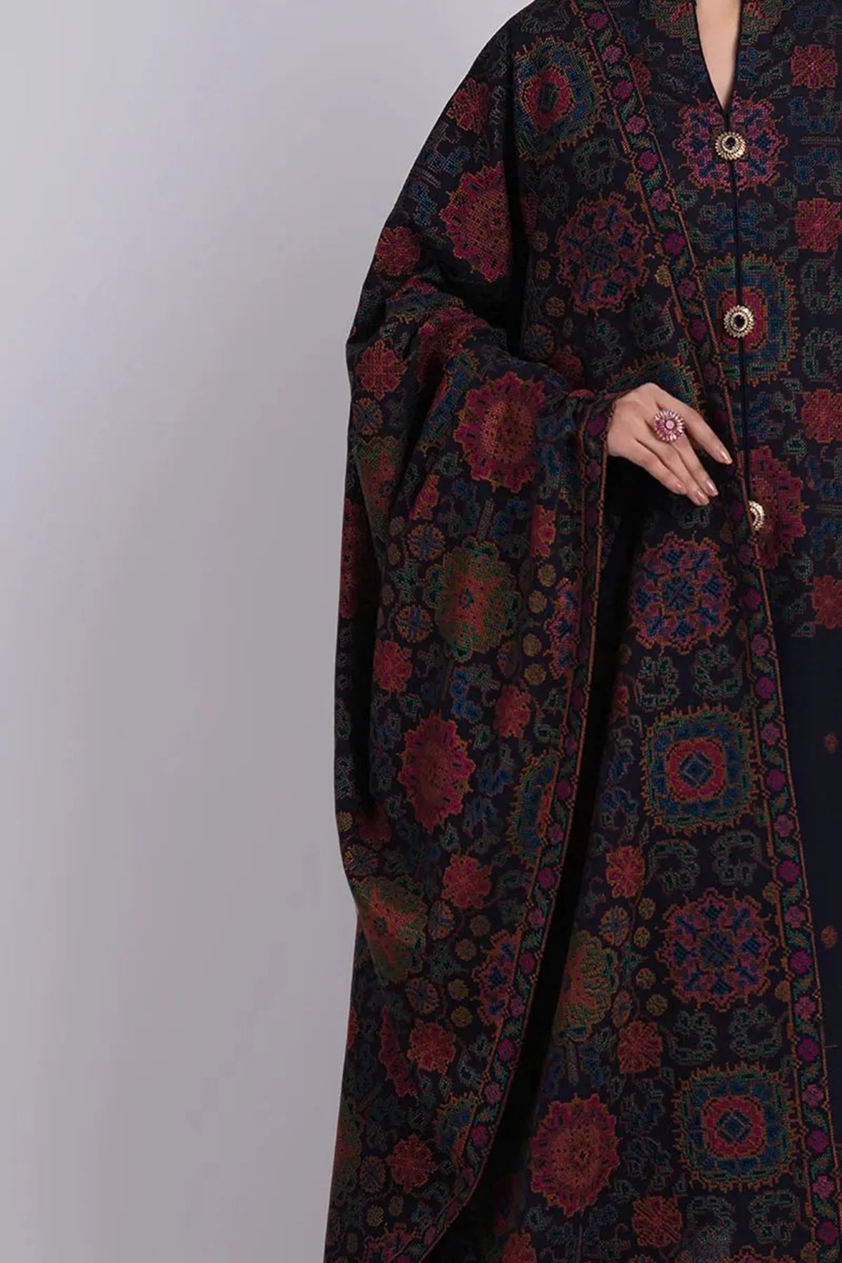 Bareeze 3PC Embroidered Dhanak Suit with Heavy Embroidered Shawal -GA2056