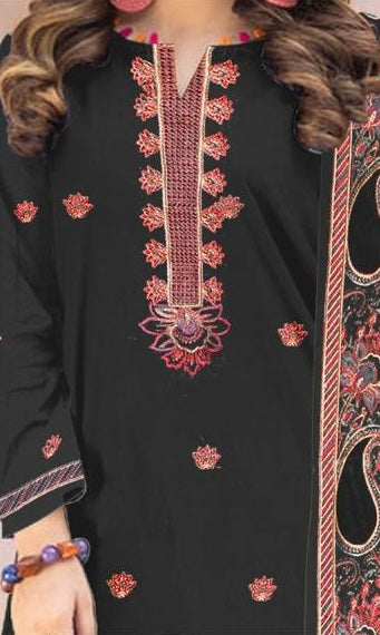 Bareeze Unstitched Luxury Dhanak Heavy Embroidered 3PC