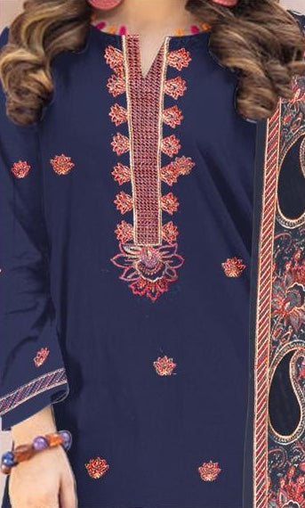 Bareeze Unstitched Luxury Dhanak Heavy Embroidered 3PC