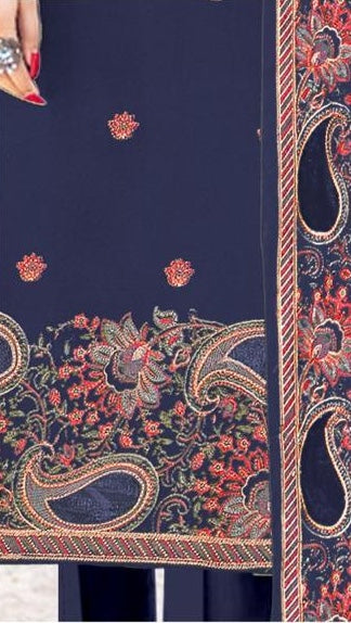 Bareeze Unstitched Luxury Dhanak Heavy Embroidered 3PC