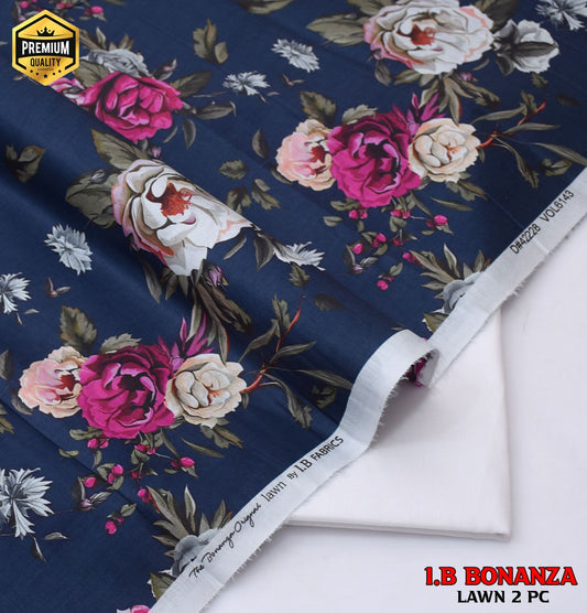 Digital Print Luxury Lawn | Essential 2-Piece Collection D-1019