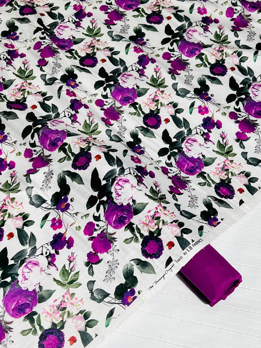 Digital Print Luxury Lawn | Essential 2-Piece Collection D-1026