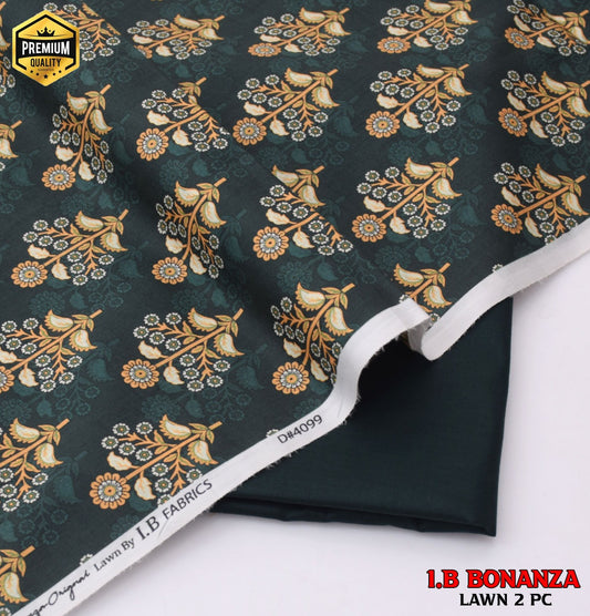 Digital Print Luxury Lawn | Essential 2-Piece Collection D-1027