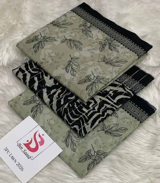 BIN SAEED LAWN COLLECTION 2026 D-1021