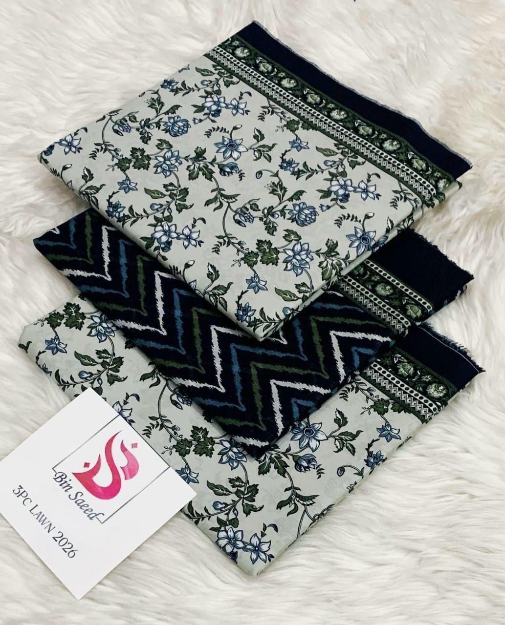 BIN SAEED LAWN COLLECTION 2026 D-1027