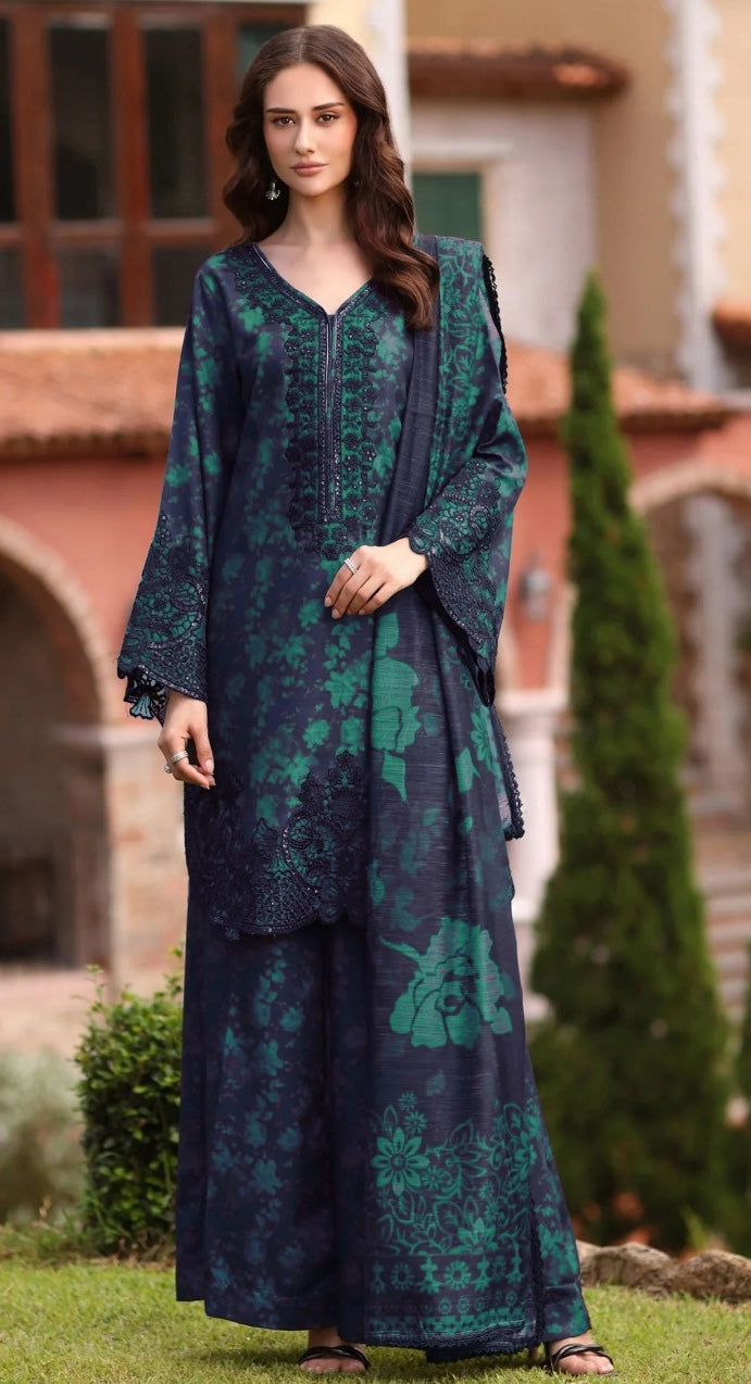 MOHAGNI Unstitched 3 piece Printed Lawn