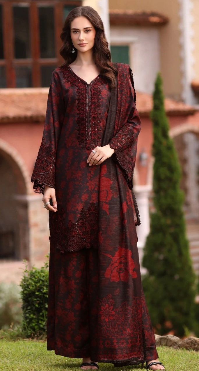 MOHAGNI Unstitched 3 piece Printed Lawn