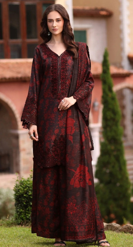 MOHAGNI Unstitched 3 piece Printed Lawn