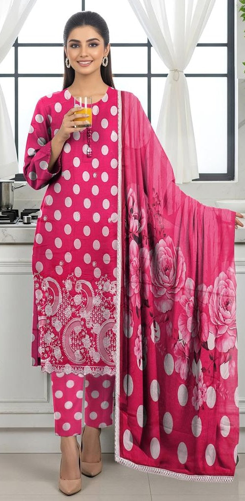 Alkaram Luxury Lawn Collection Embroidered Printed Lawn 3Pc Unstitched D#06