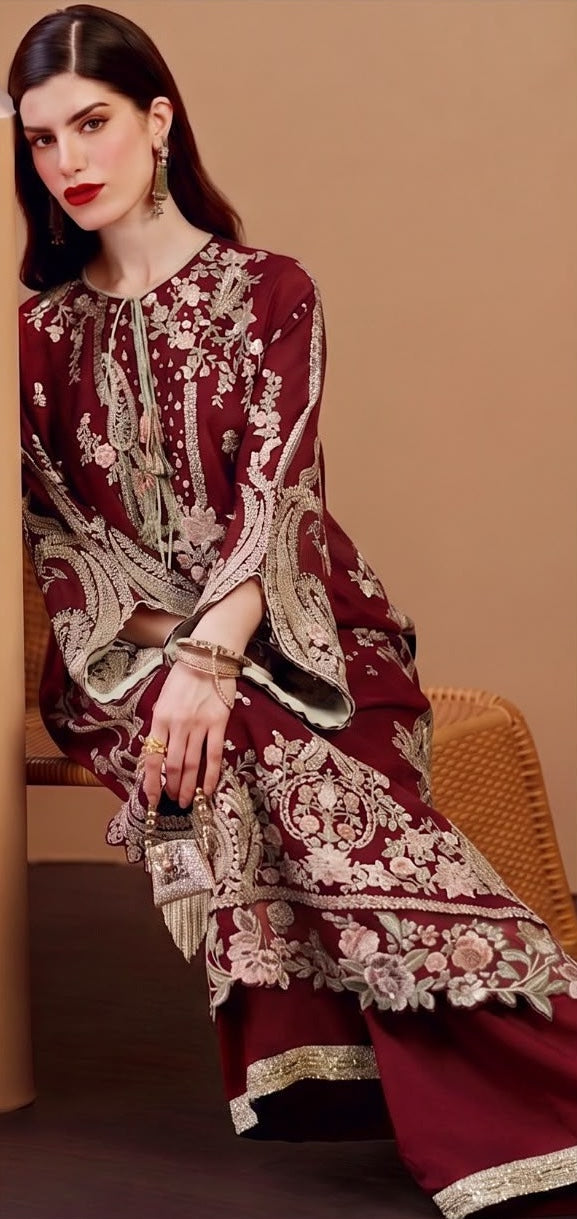 Ethnic 2pc Silk Unstitched