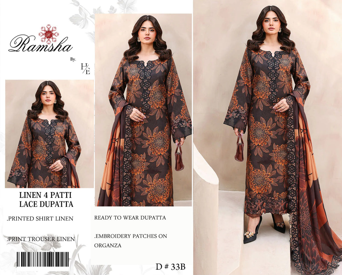 Ramsha Linen 3 piece
