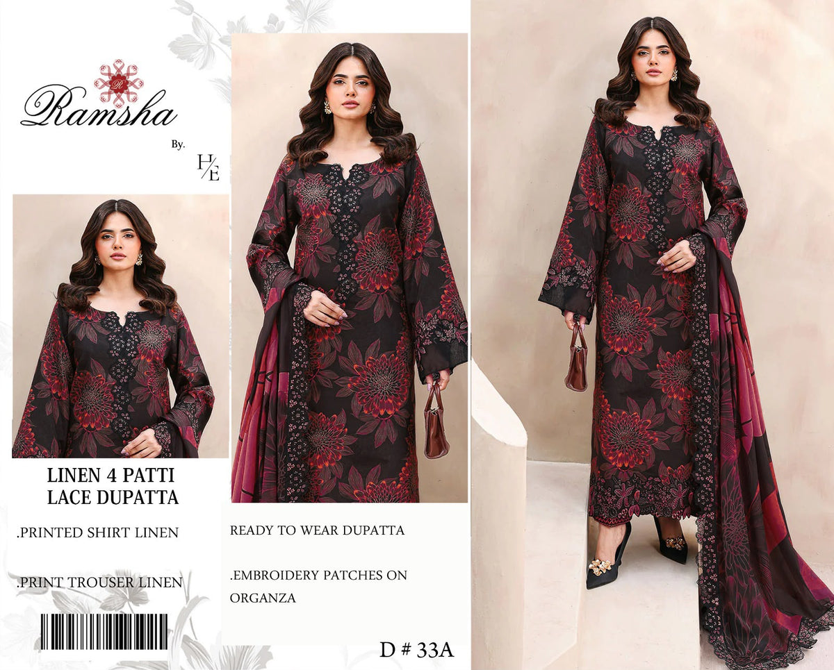 Ramsha Linen 3 piece