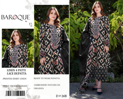 Baroque Linen 3 piece