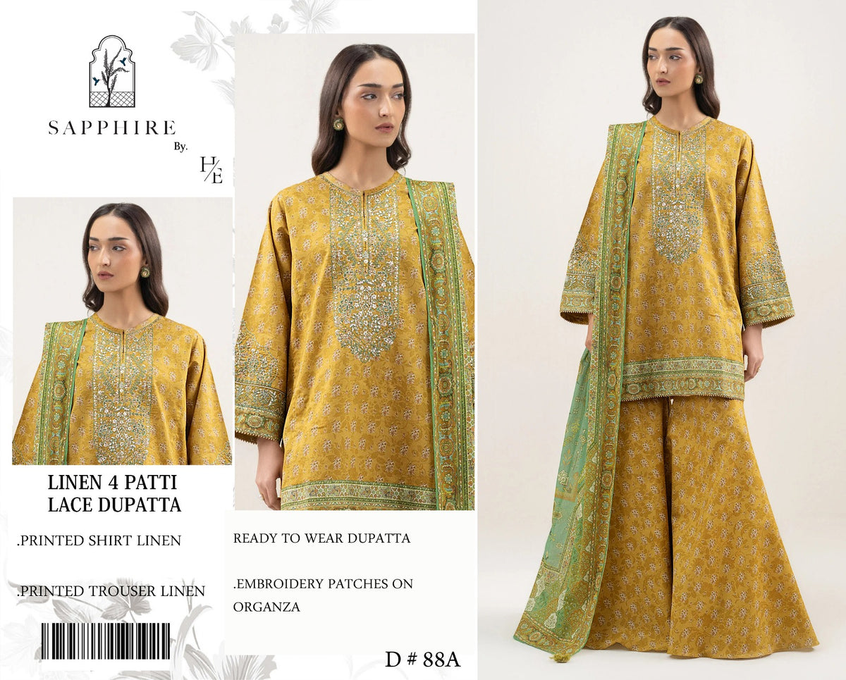 Sapphire Linen 3 piece