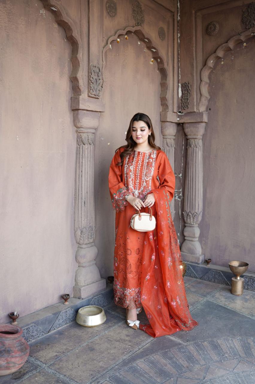 Luxury Dhanak 3 Piece Unstitched