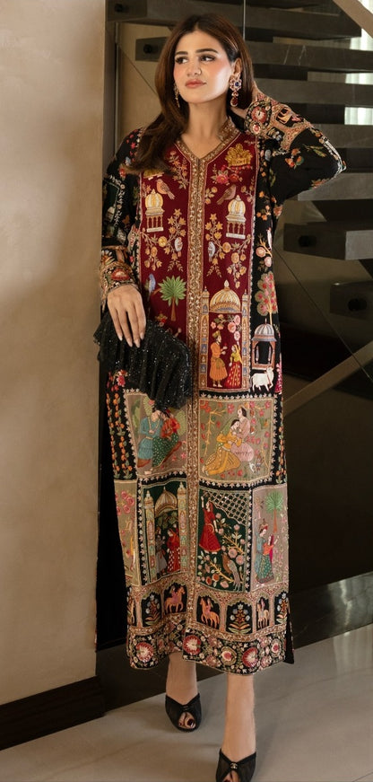 2pcs Silk Mughlia Inspired Kaftan
