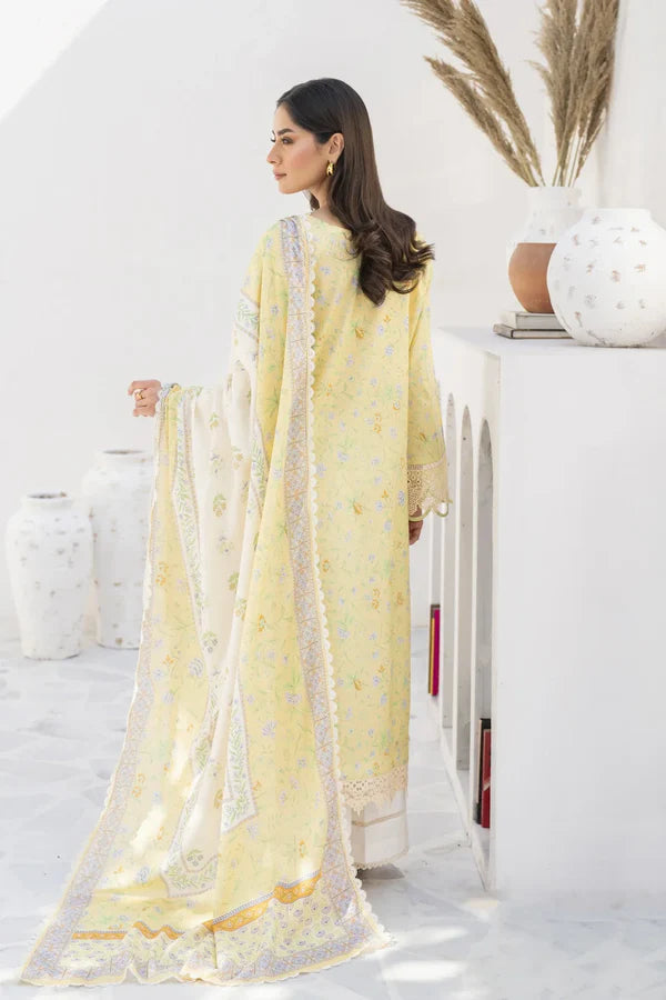 Baroque Chikankari Embroidered & printed lawn 3 piece dress