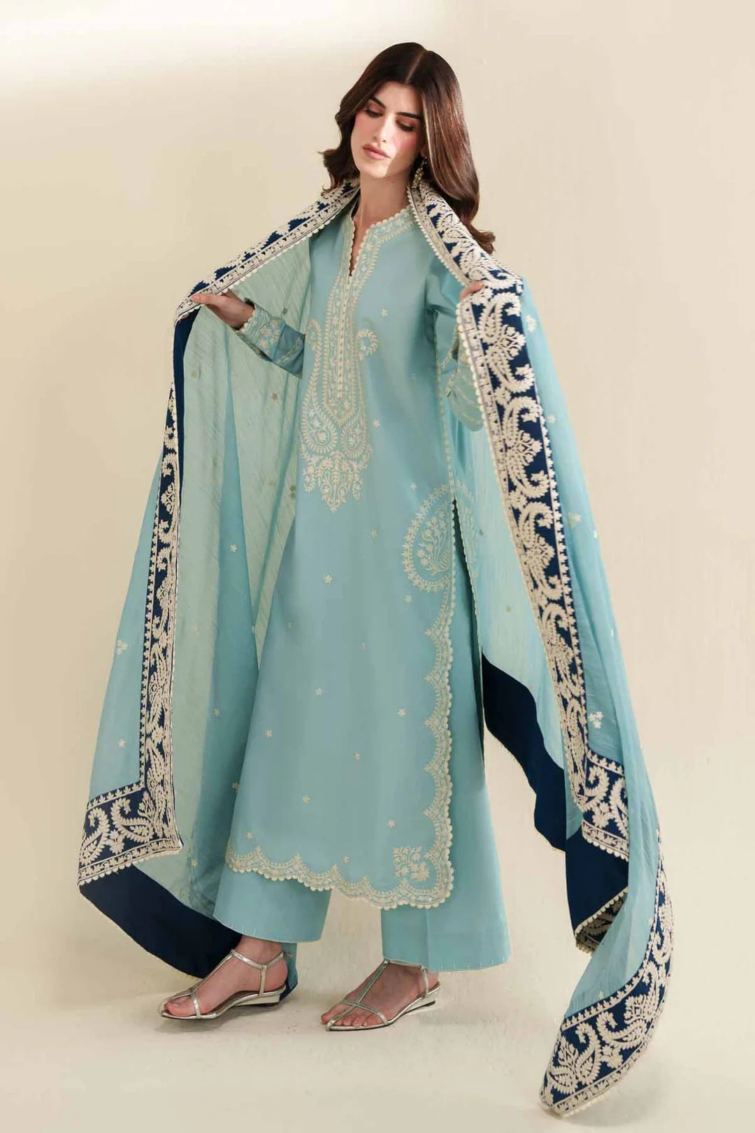 Luxury Dhanak 3 Piece Unstitched